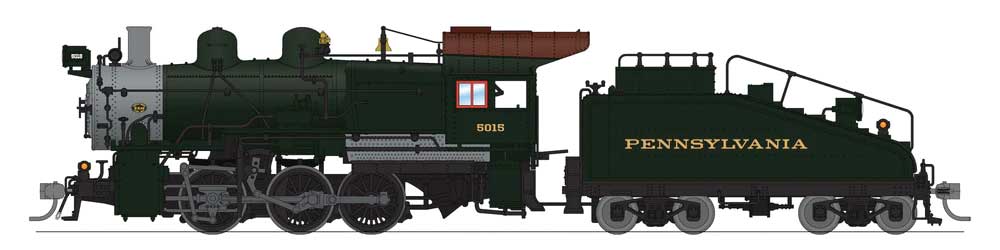 PRR Class B6sb 0-6-0 Switcher Pre-War - Standard DC - Stealth -- Pennsylvania Railroad #5015 (Brunswick Green, graphite, Tuscan)-1