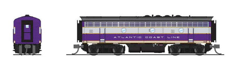 EMD F3 A-Unpowered B Set - Sound and DCC - Paragon4(TM) -- Atlantic Coast Line #339, 339B (purple, silver, yellow, black)-2