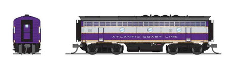 EMD F3B - Sound and DCC - Paragon4(TM) -- Atlantic Coast Line #343B (purple, silver, yellow, black)-1
