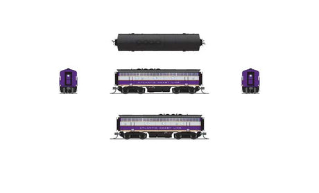 EMD F3B - Sound and DCC - Paragon4(TM) -- Atlantic Coast Line #343B (purple, silver, yellow, black)-2