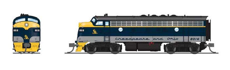 EMD F3A - Sound and DCC - Paragon4(TM) -- Chesapeake & Ohio #8016 (Restored on South Branch Valley, blue, gray, yellow-1