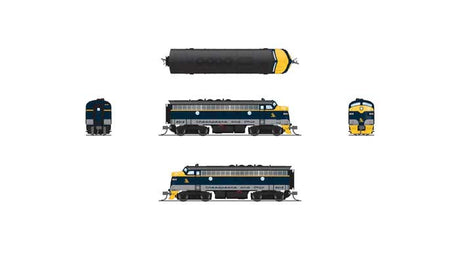 EMD F3A - Sound and DCC - Paragon4(TM) -- Chesapeake & Ohio #8016 (Restored on South Branch Valley, blue, gray, yellow-2