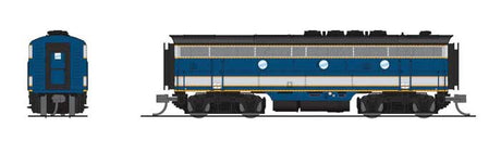 EMD F3 A-Unpowered B Set - Sound and DCC - Paragon4(TM) -- Electro-Motive Division #754A1, 754B1 (Demonstrator, blue, aluminum, yellow)-2
