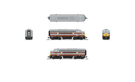 EMD F3A - Sound and DCC - Paragon4(TM) -- Delaware, Lackawanna & Western #664 (Restored, gray, maroon, yellow)-2