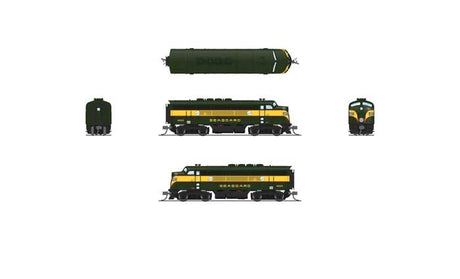 EMD F3A - Sound and DCC - Paragon4(TM) -- Seaboard Air Line #4028 (green, yellow, red)-2