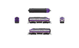 EMD F3A - Standard DC - Stealth -- Atlantic Coast Line #344 (purple, silver, yellow, black)-2