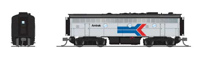 EMD F7B - Sound and DCC - Paragon4(TM) -- Amtrak #154 (Phase I, silver, red, blue, black, Arrow Logo)-1