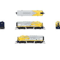 EMD F7 A-Unpowered B Set - Sound and DCC - Paragon4(TM) -- Santa Fe #341, 341A (Yellowbonnet, silver, yellow, blue)