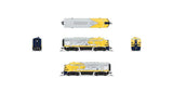 EMD F7A - Sound and DCC - Paragon4(TM) -- Santa Fe #344 (Yellowbonnet, silver, yellow, blue)-2