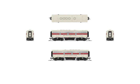 EMD F7 A-Unpowered B Set - Sound and DCC - Paragon4(TM) -- Chicago, Burlington & Quincy #169A, 169B (gray, red, black)-4