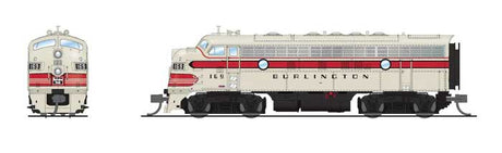 EMD F7A - Sound and DCC - Paragon4(TM) -- Chicago, Burlington & Quincy #169C (gray, red, black)-1