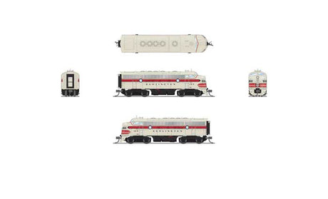 EMD F7A - Sound and DCC - Paragon4(TM) -- Chicago, Burlington & Quincy #169C (gray, red, black)-2