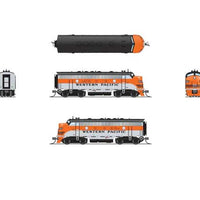 EMD F7 A-Unpowered B Set - Sound and DCC - Paragon4(TM) -- Western Pacific #913-A, 914-C (silver, orange, black)