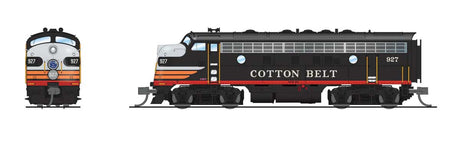 EMD F7A - Standard DC - Stealth -- Cotton Belt SSW #931 (Black Widow, black, silver, orange, red)-1