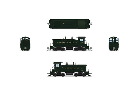 EMD SW7 - Sound and DCC - Paragon4(TM) -- Pennsylvania Railroad #9386 (Brunswick Green, yellow)-2
