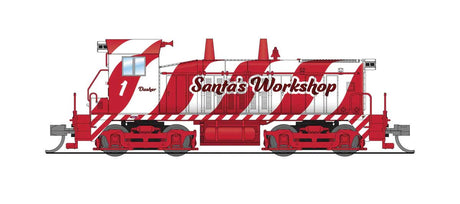 EMD SW7 - Sound and DCC - Paragon4(TM) -- Santa's Workshop #1 (Christmas, red, white)-1