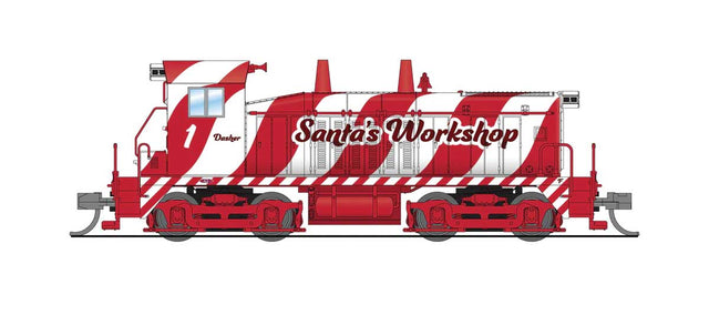 EMD SW7 - Sound and DCC - Paragon4(TM) -- Santa's Workshop #1 (Christmas, red, white)-1