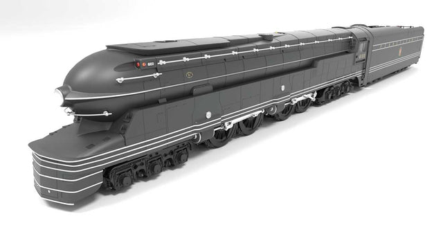 Class S1 6-4-4-6 Duplex - Standard DC - Brass Hybrid Stealth -- Pennsylvania Railroad #6100 (gray)-1