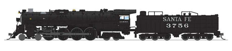 Santa Fe 4-8-4 Northern - Standard DC - Stealth -- Santa Fe #3761 (black, silver, white)-1