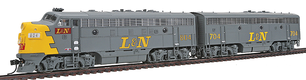 Diesel EMD F7A Powered (No Sound) & Dummy B Unit Set -- Louisville & Nashville #804/704
