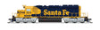 EMD SD40-2 Low Nose - Sound and DCC - Paragon4 -- BNSF Railway #1614 (Ex-Santa Fe Warbonnet, blue, yellow)-1