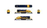 EMD SD40-2 Low Nose - Sound and DCC - Paragon4 -- BNSF Railway #1614 (Ex-Santa Fe Warbonnet, blue, yellow)-2