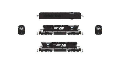 EMD SD40-2 High Nose - Sound and DCC - Paragon4 -- Norfolk Southern #1633 (black, white, Horse Head Logo)-2