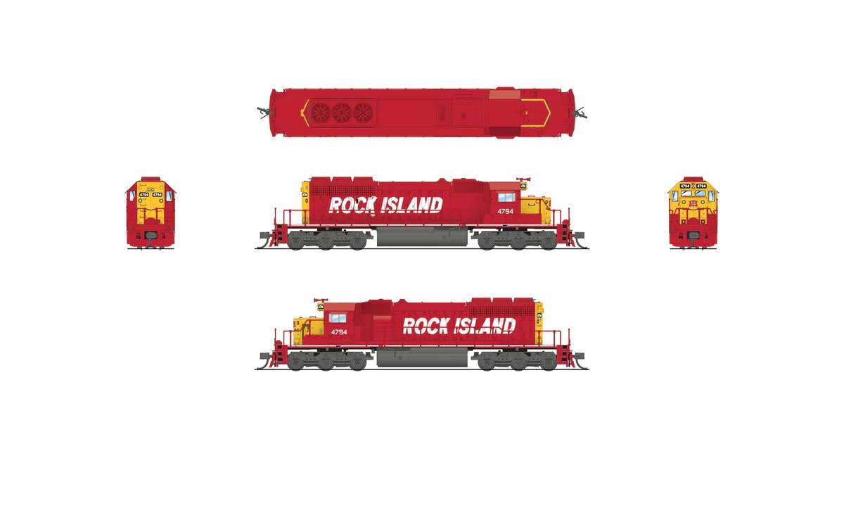 EMD SD40-2 Low Nose - Sound and DCC - Paragon4 -- Rock Island #4797 (red, yellow, white)-2