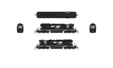 EMD SD40-2 Low Nose - Standard DC - Stealth -- Norfolk Southern #1628 (black, white, Horse Head Logo)-2