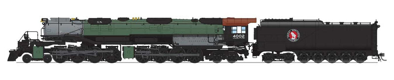 4-8-8-4 Big Boy - Sound & DCC - Paragon4 -- Great Northern #4002 (Fantasy Glacier Green, black, graphite)