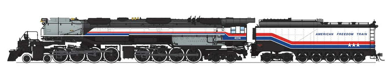 4-8-8-4 Big Boy - Standard DC - Stealth -- American Freedom Train #4014 (Fantasy, white, red, blue, black, graphite)