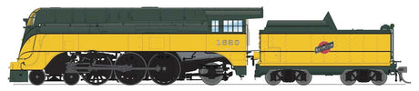Streamlined 4-6-2 Yellowjacket Pacific - Standard DC - Stealth -- Chicago & North Western #1620 (1942 Scheme, yellow, green)