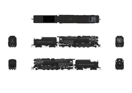 Class A1a Lima 2-8-4 Berkshire - Sound and DCC - Paragon4 Hybrid -- Boston & Albany #1400 (Early 1930s, black, graphite)-2