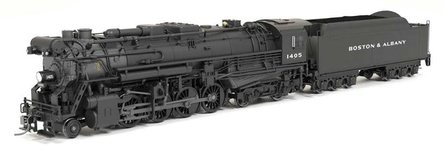 Class A1a Lima 2-8-4 Berkshire - Standard DC - Stealth Hybrid -- Boston & Albany #1405 (Post 1946, black, graphite)-1