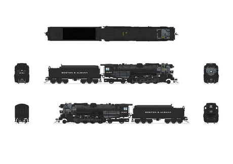 Class A1b Lima 2-8-4 Berkshire - Sound and DCC - Paragon4 Hybrid -- Boston & Albany #1442 (Post 1946, black, graphite)-2