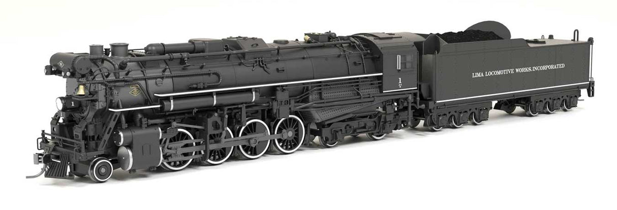 Lima 2-8-4 Berkshire - Sound and DCC - Paragon4 Hybrid -- Lima Locomotive Works #1 (black, graphite)-1