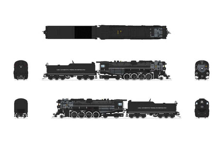 Lima 2-8-4 Berkshire - Sound and DCC - Paragon4 Hybrid -- Lima Locomotive Works #1 (black, graphite)-2