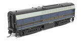 Baldwin RF16 Sharknose Powered A-Unpowered B Set - Sound and DCC - Paragon4 -- Baltimore & Ohio #851A, 851X (blue, gray, black)-3