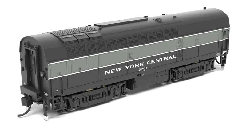 Baldwin RF16B Sharknose - Sound and DCC - Paragon4 -- New York Central #3705 (Lightning Stripe, black, gray)-1