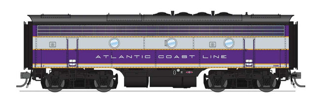 EMD F3B - Standard DC - Stealth -- Atlantic Coast Line #343B (purple, silver, yellow)-1