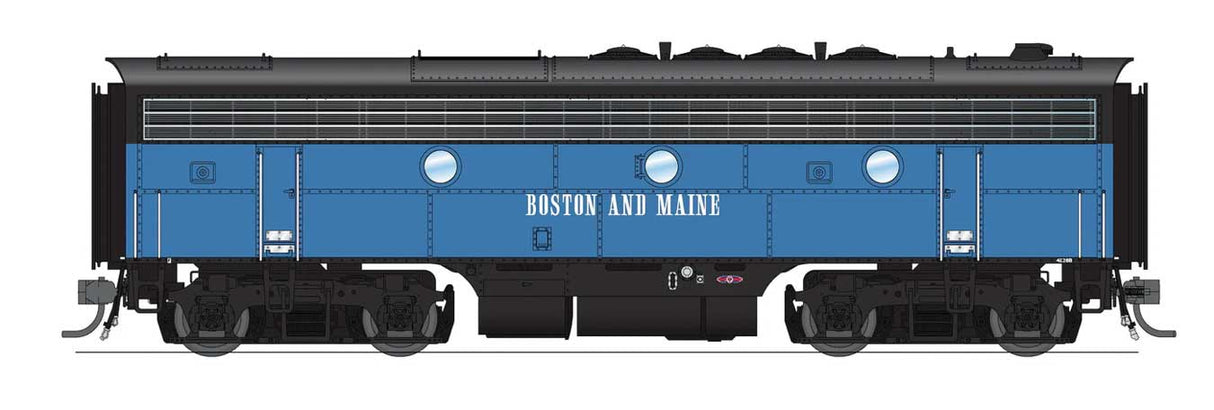 EMD F3B - Sound and DCC - Paragon4(TM) -- Boston & Maine #4228B (blue, black, white)-1