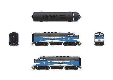 EMD F3A - Standard DC - Stealth -- Boston & Maine #4228A (McGinnis, blue, white, black)-2