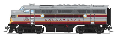 EMD F3A - Sound and DCC - Paragon4(TM) -- Delaware, Lackawanna & Western #663 (2020s Steamtown Version, gray, maroon)-1