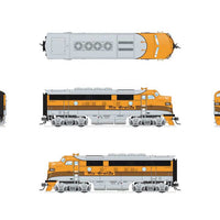 EMD F3 A-Unpowered B Set - Sound and DCC - Paragon4(TM) -- Denver & Rio Grande Western #5521, 5522 (Prospector Scheme, Aspen Gold, silv
