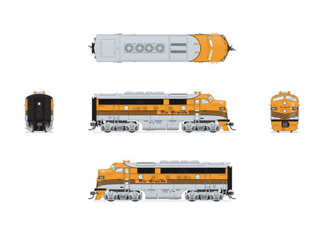 EMD F3A - Sound and DCC - Paragon4(TM) -- Denver & Rio Grande Western #5524 (Prospector Scheme, Aspen Gold, silver)-2