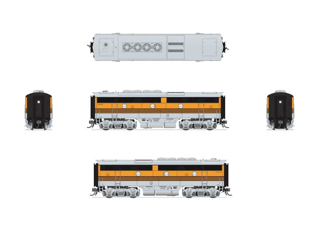 EMD F3B - Standard DC - Stealth -- Denver & Rio Grande Western #5523 (Prospector Scheme, Aspen Gold, silver)-2