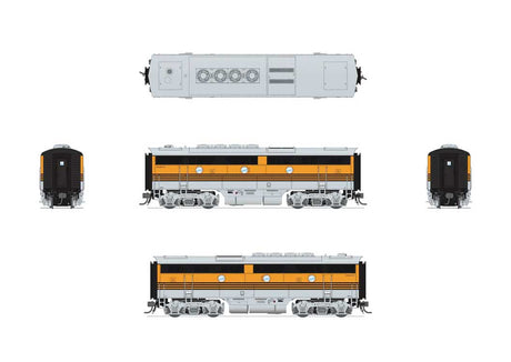 EMD F3B - Standard DC - Stealth -- Denver & Rio Grande Western #5523 (Prospector Scheme, Aspen Gold, silver)-2