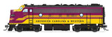 EMD F7A - Sound and DCC - Paragon4(TM) -- Aberdeen, Carolina & Western ACWR #271 (magenta, yellow)-1