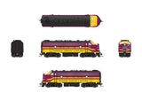 EMD F7A - Standard DC - Stealth -- Aberdeen, Carolina & Western ACWR #271 (magenta, yellow)-2