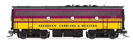 EMD F7B - Standard DC - Stealth -- Aberdeen, Carolina & Western ACWR #276 (magenta, yellow)-1